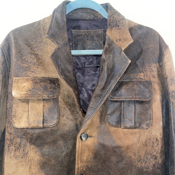 Men’s Bespoke Custom Brown/Caramel Soft Leather Suede Blazer - Picture 13 of 13